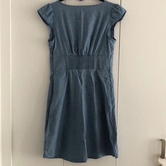 Banana Republic Chambray Mini Dress - PETITE 0 - Picture 2 of 4